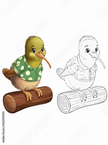 Funny cartoon Bird 