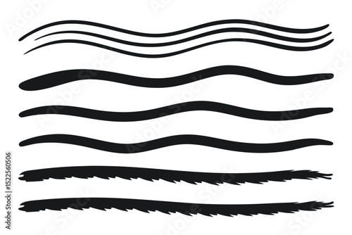Adobe Illustrator Artwork A set of different colored strokes on a transparent background
