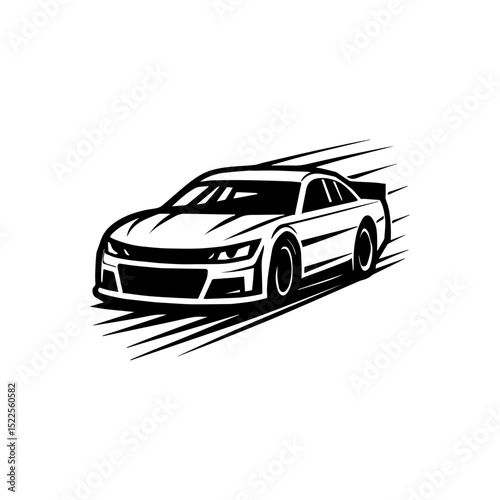 Race car racing event logo icon with transparent background