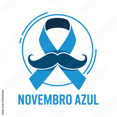 Flat Vector Design Novembro Azul.