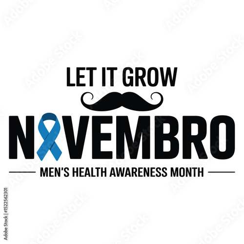 Flat Vector Design Novembro Azul.