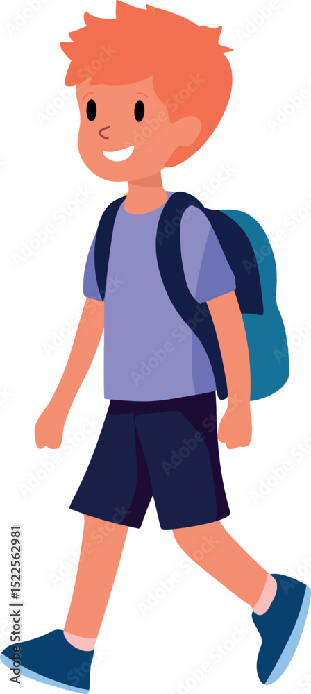 Fototapeta premium Bright and cheerful schoolchild elements perfect for back-to-school designs, classroom decor, kids’ projects, and educational-themed illustrations.