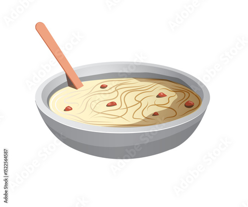 cup of soup isolated on transparent background.simple vector illustration delicious foods concept clip art.