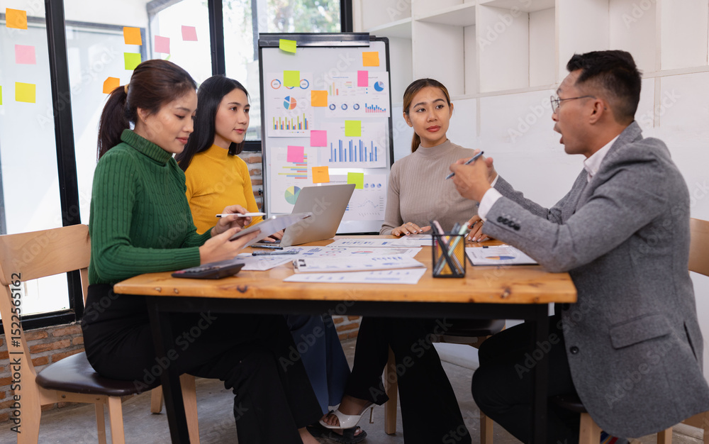 Group of business people working together with dashboard analysis and data management in conference room, Corporate business and dashboard to presentation concept. Group of business people working together with dashboard analysis and data management in conference room, Corporate business and dashboard to presentation concept.