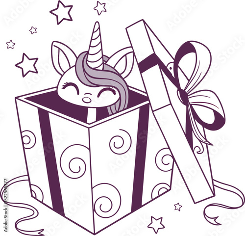christmas gift box with big ribbon decoration