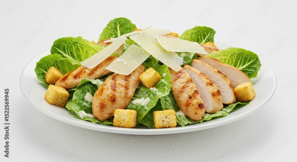 Grilled Chicken Caesar Salad with Romaine Lettuce Croutons and Shaved Parmesan Cheese Grilled Chicken Caesar Salad with Romaine Lettuce Croutons and Shaved Parmesan Cheese