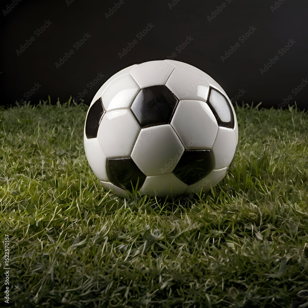 Fototapeta premium soccer ball on grass isolated on transparent white background