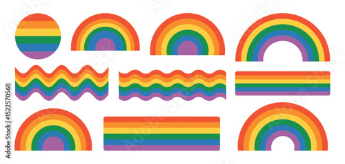 Rainbow Shapes Collection Arcs, Waves, and Stripes
