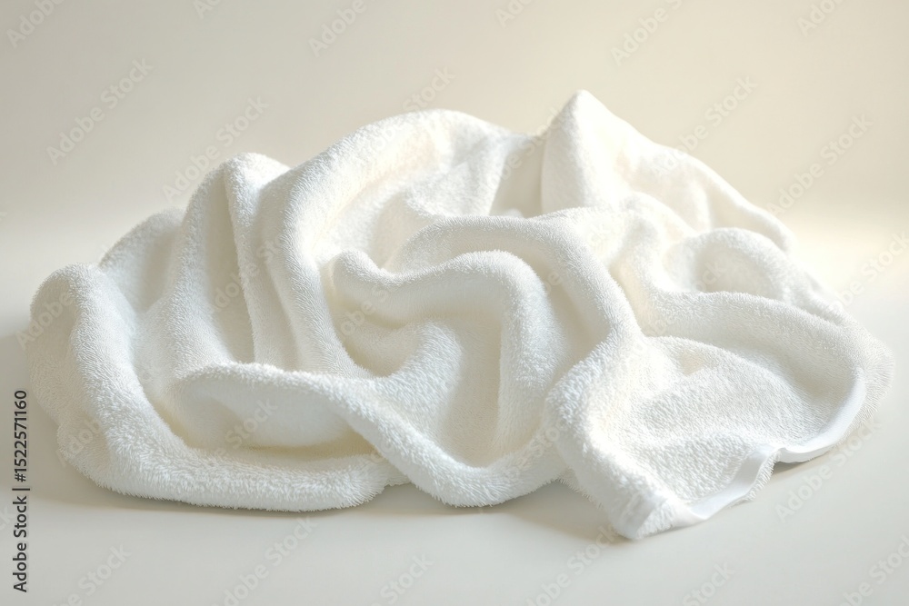 Obraz premium White towel on a light background