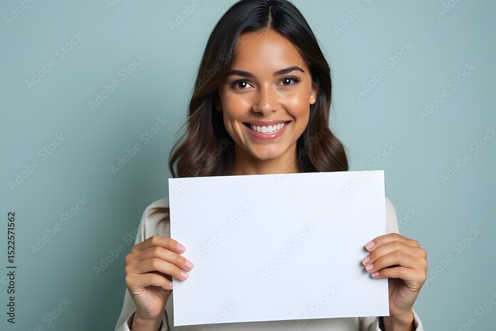 young woman holding blank sign young woman holding blank sign