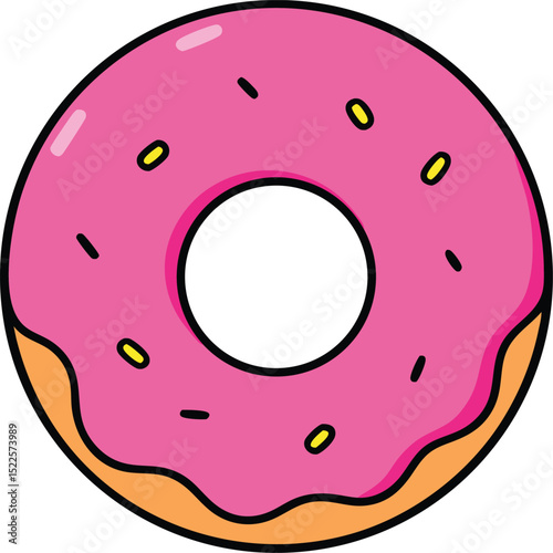 donut icon clipart vector on transparent background