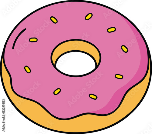 donut icon clipart vector on transparent background