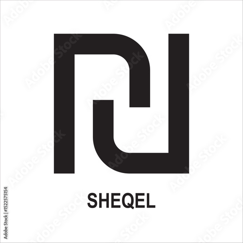 Israeli Shekel currency icon design