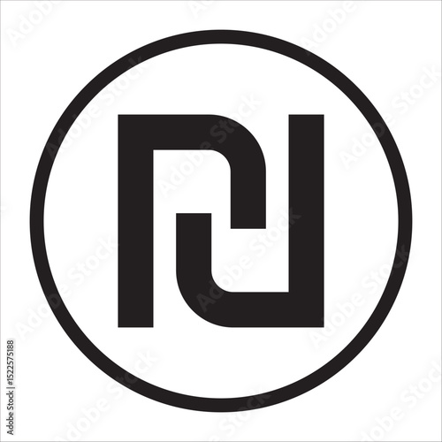 Israeli Shekel currency icon design