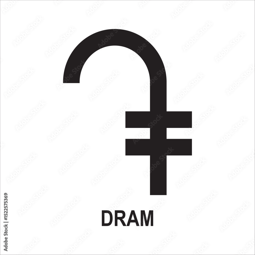 Obraz premium Armenian dram currency icon design