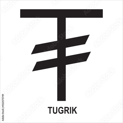 Mongolian tugrik currency icon design