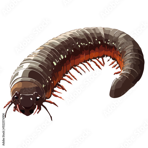 millipede, insect, animal, vector, transparent background, organism, diplopoda, nature, isolated, crawling, wildlife, small, creature