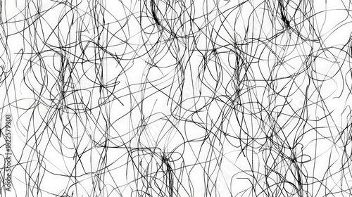 Dynamic abstract black and white line pattern on white background photo