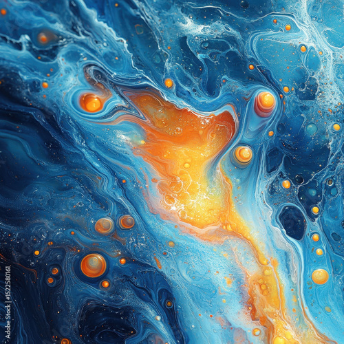 Colorful abstract painting by artist and illustrator Julia.
