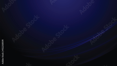 Dark Blue Abstract Background With Light Trails