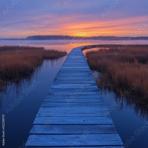 Wallpaper Mural Wooden dock surrounded by marsh. Torontodigital.ca