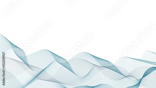 青緑とグレーの波形ビジネスイメージ背景　
Blue green and gray wavy business image background