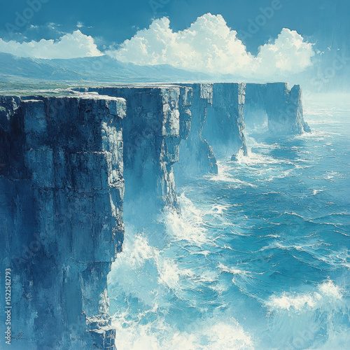 Cliff overlooking the ocean.