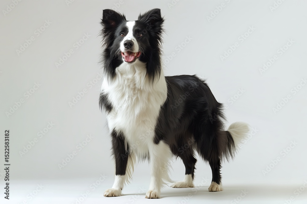 Fototapeta premium Border Collie dog isolated on white background