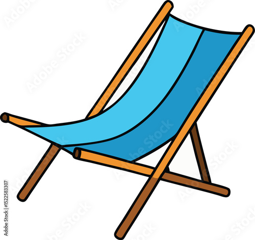 beach chair icon clipart vector on transparent background