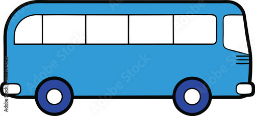 bus icon clipart vector on transparent background