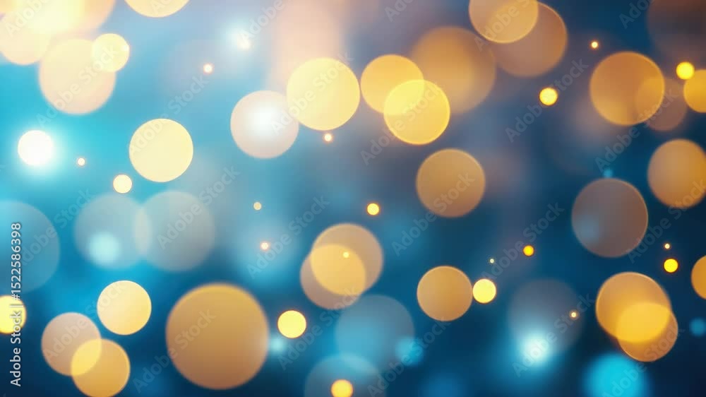 A blurred bokeh effect with golden sparkles over a darker background, used for digital art or advertising.