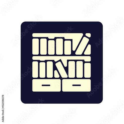 bookshelf illustration icon