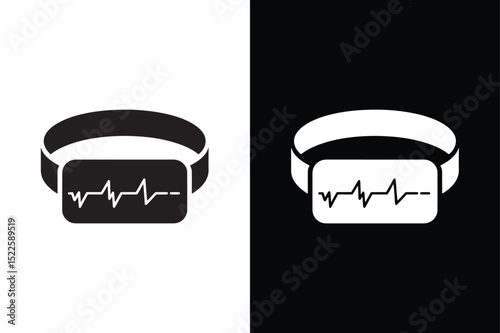Fitness Tracker icon vector on White Background ,Vector Art Illustration on white background.