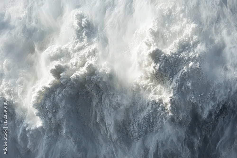 Obraz premium Flour Splash. White Powder Cloud Abstract Design with Dust Texture