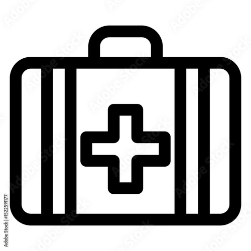 Medical bag with a cross and a red cross on it. The bag is designed to represent hope and healing