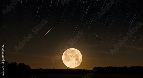 meteor shower in the sky