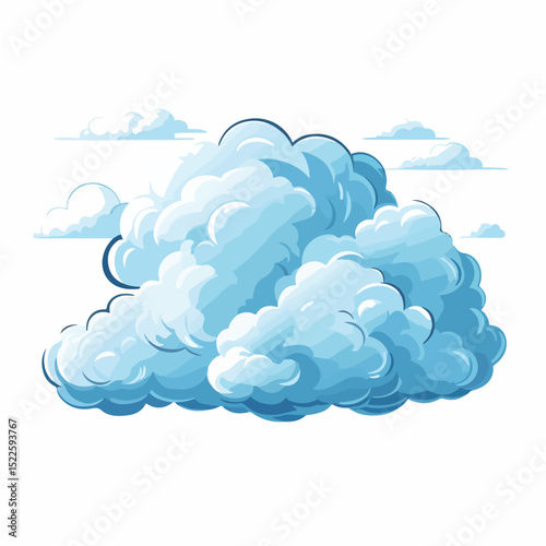 Professional Illustration of Air Cloud Virtual Upload Cartoon Vector for Various Usage
