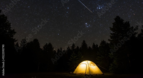 meteor shower in the sky
