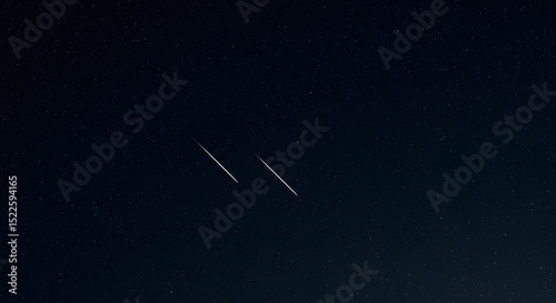 meteor shower in the sky