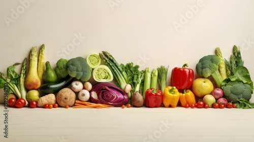 Assortment of fresh fruits and vegetables