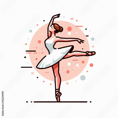 ballet dancer vector illustration