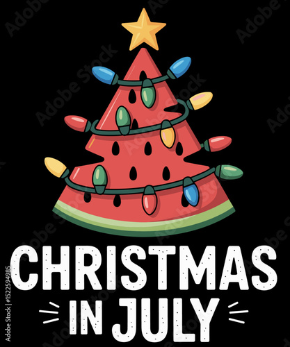 Christmas In July Watermelon Summer Xmas Beach Vacation