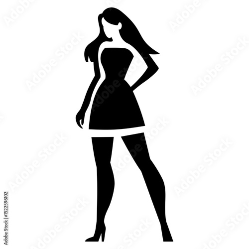 icon of a woman posing in a glamorous style