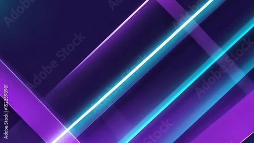 Abstract dynamic backdrop features glowing lines of teal and purple creating a modern futuristic atmosphere great for technology themed projects.