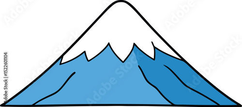 mount fuji icon clipart vector on transparent background