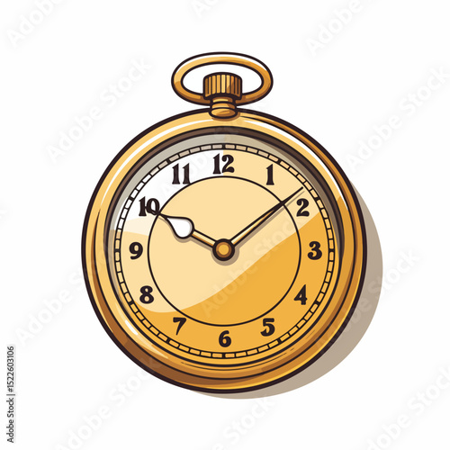 Analog Chronometer Icon Vector Illustration for Time Management Solutions