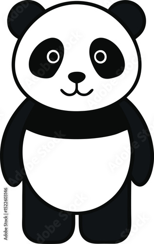 panda icon clipart vector on transparent background