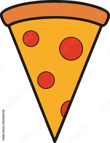 pepperoni pizza icon clipart vector on transparent background