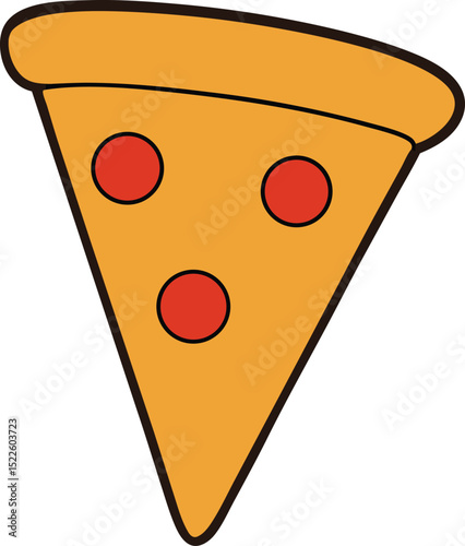 pepperoni pizza icon clipart vector on transparent background