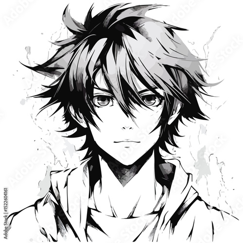 Professional Anime Manga Man Vector Illustration for Creative Designs